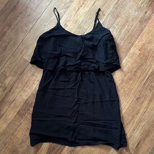 Old Navy Black Flowy Layered Mini Dress - L